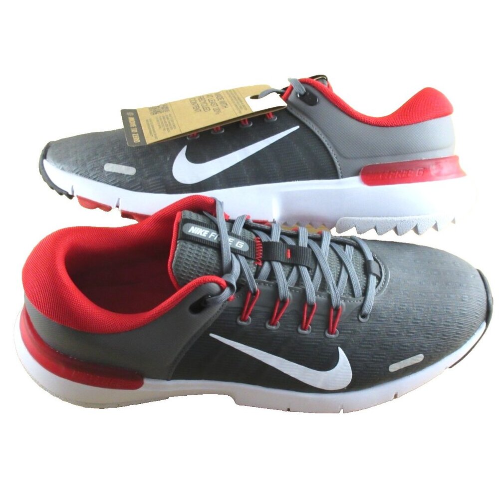Nike Men's Free Golf NN Golf Shoes Size 12 Iron Grey White University Red NEW - Picture 1 of 7
